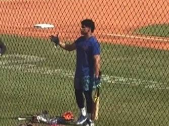 Juan Soto entrena en el  Estadio Quisqueya