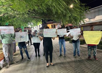 Mujeres encabezan protesta pacífica en Cotuí por el caso SeNaSa