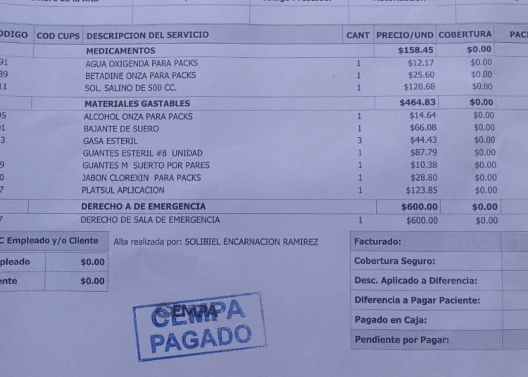 Denuncian cobros injustos en clínica CEMPA de Azua pese a contar con seguro médico