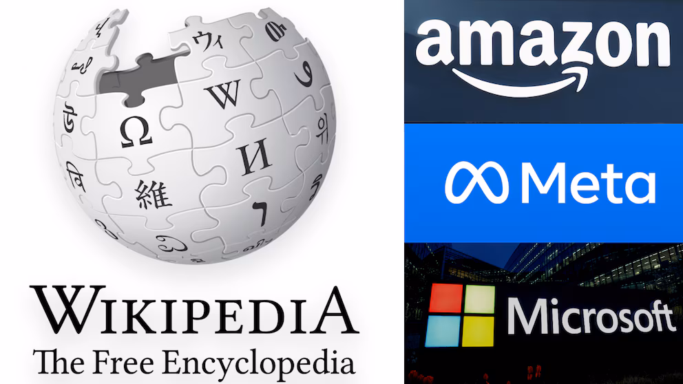 Wikipedia firma acuerdos con Amazon, Meta y Microsoft para suministro de contenido a empresas de IA