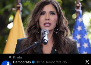 Demócratas publican en su cuenta oficial un único mensaje sin más detalles: “Juicio Político contra Kristi Noem”