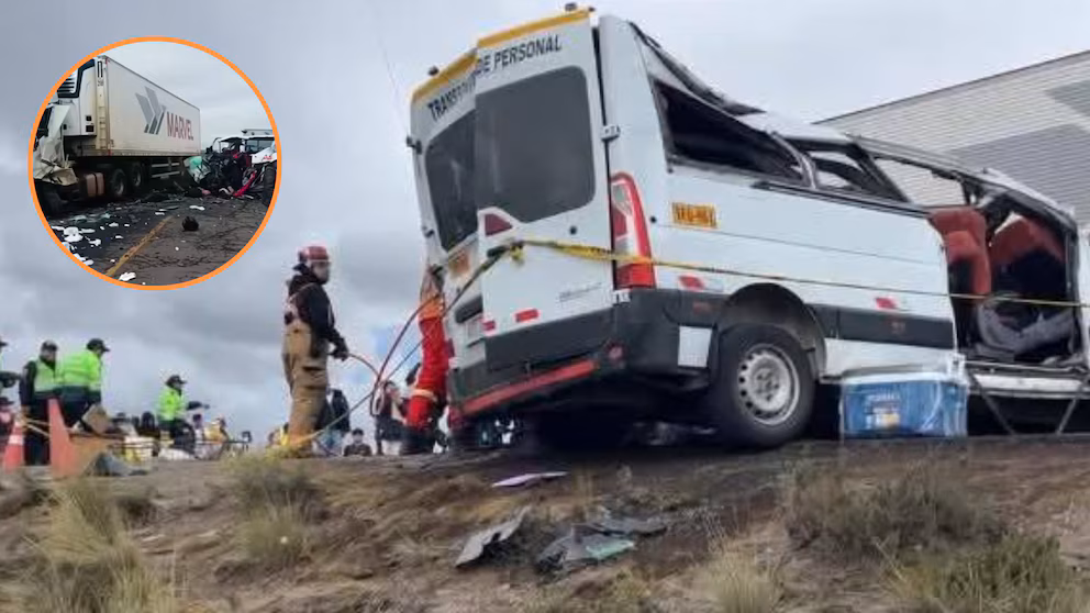 Perú: Trágico accidente en Imata deja 13 fallecidos tras violento impacto entre miniván y camión de carga