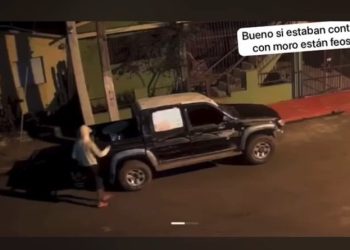 Desconocido roba cubeta de guandules de la camioneta del exalcalde Cristian Julio García en Bayaguana