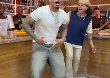 Realizan grabación de video musical de Elvis Crespo, Ebenezer Guerra y Michael Flores en la Zona Colonial