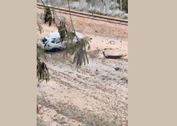 Conductor sobrevive tras caer con su vehículo desde un puente en la Autovía del Este