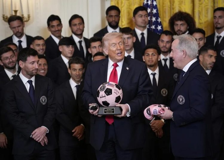 Trump elogia a Messi durante visita del Inter Miami campeón de la MLS a la Casa Blanca