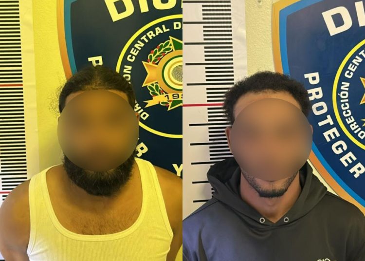 Policía Nacional apresa dos hombres en flagrante delito por robo de pasola en La Vega