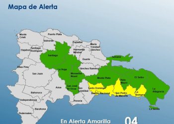 COE mantiene 9 provincias en alerta verde y 4 en amarilla por vaguada