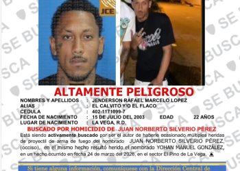 Declaran altamente peligroso a hombre buscado por homicidio en La Vega