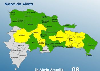 El COE coloca 26 provincias en alerta por vaguada; 8 se encuentran en nivel amarillo