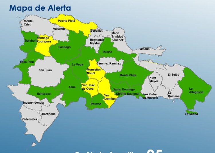 ¡Vaguada no da tregua! El COE eleva a 5 las provincias en alerta amarilla y mantiene 12 en verde