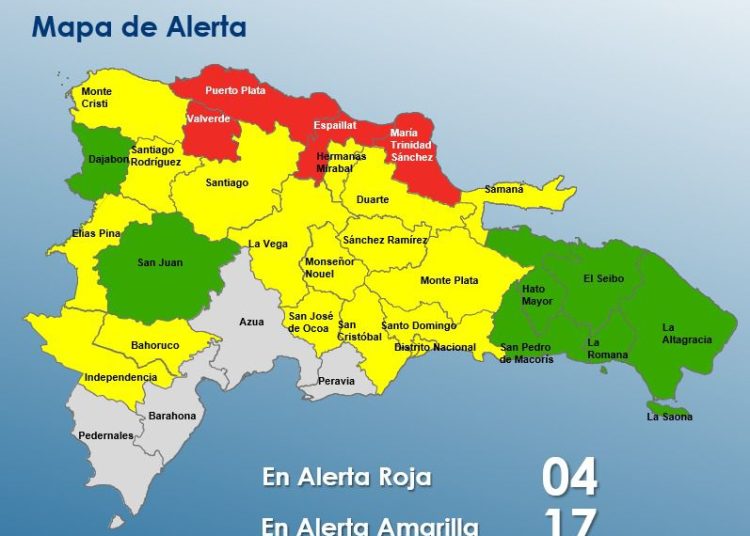 Emergencia por lluvias: COE activa alertas en 28 provincias; 4 en alerta roja
