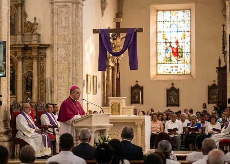 Arquidiócesis de Santo Domingo reflexiona sobre las “Siete Palabras” de Jesús en solemne acto de Semana Santa