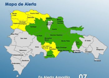 COE coloca 19 provincias y al Distrito Nacional bajo alerta por efectos de vaguada