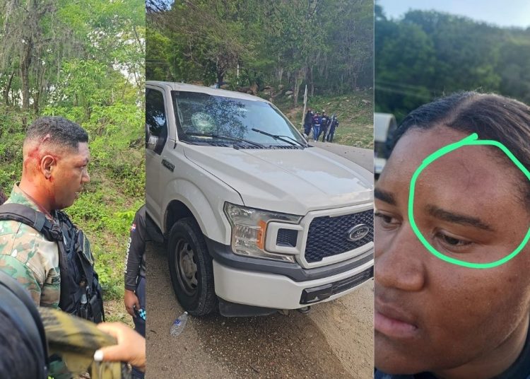 Tres policías y un capitán del Ejército resultan heridos luego de agresión a pedradas en protesta en San Juan de la Maguana