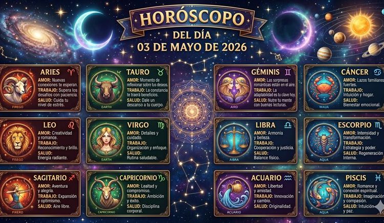 Horóscopo del 03 de mayo de 2026
