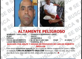 DICRIM busca hombre acusado de herir a otro en Cabrera