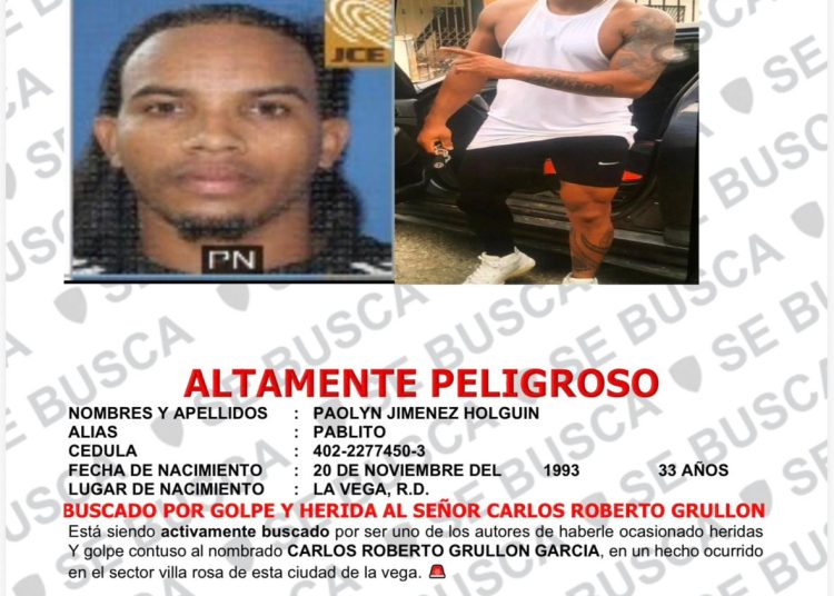 DICRIM busca hombre acusado de golpear y herir a otro en La Vega