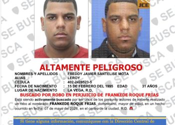 Policía Nacional activa búsqueda de hombre señalado por presunto robo agravado en La Vega