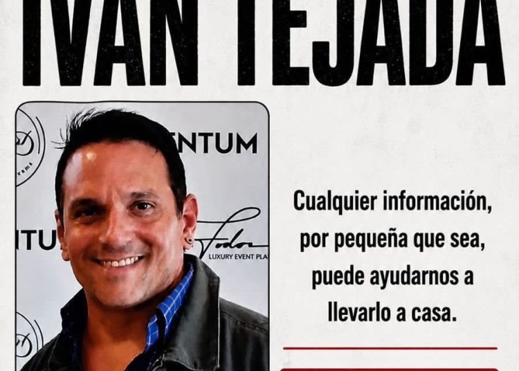 Familiares reportan como desaparecido a Iván Tejada