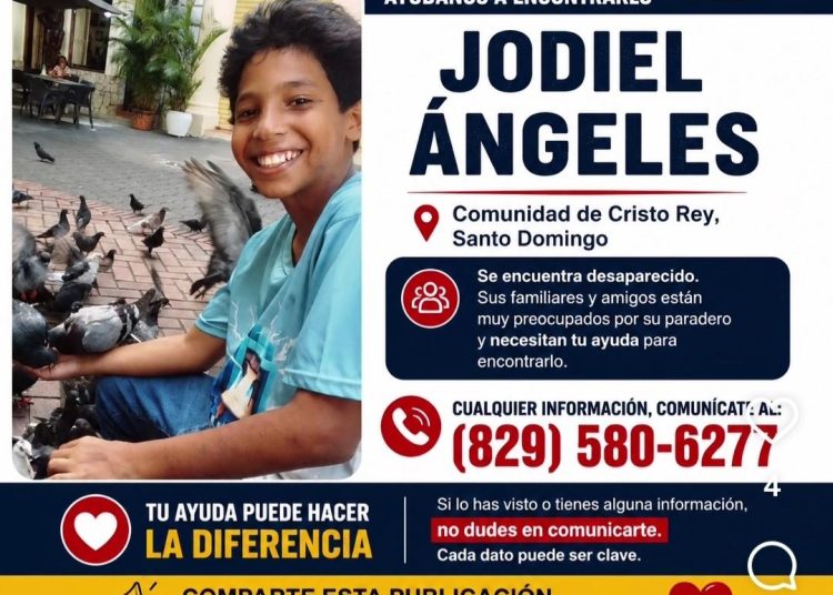 Familiares buscan a Jodiel Ángeles, adolescente desaparecido en Cristo Rey