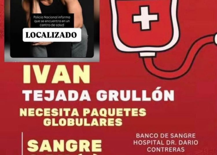 Solicitan donantes de plaquetas para Iván Tejada luego de sufrir un accidente de tránsito