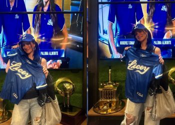 Laura Pausini sorprende con visita a los Tigres del Licey