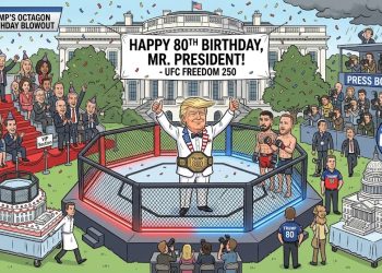 Trump celebra su cumpleaños 80 con evento tipo UFC en la Casa Blanca