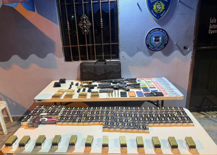 Dintel desmantela presunta red de tráfico de armas y ocupa arsenal en Santo Domingo Este y Santiago