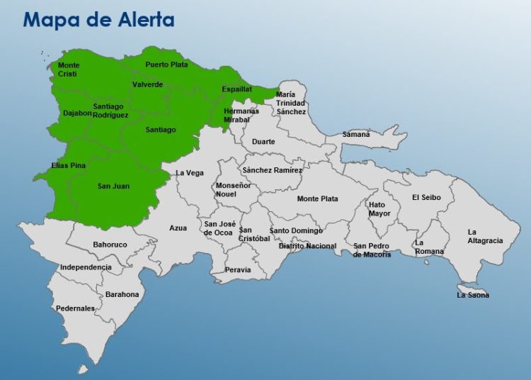 COE coloca nueve provincias en alerta verde por aguaceros y tronadas
