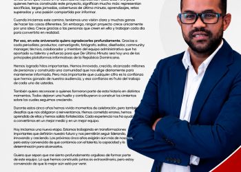 Carta al equipo por 5 años De Último Minuto