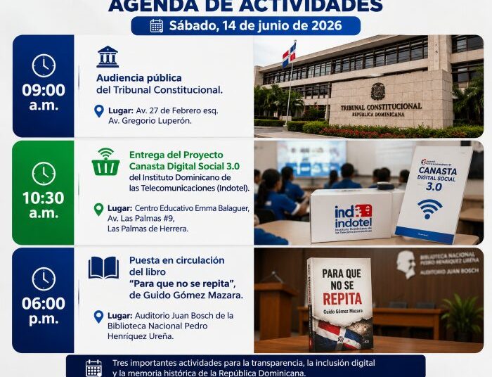 Agenda del día: miércoles 17 de junio de 2026