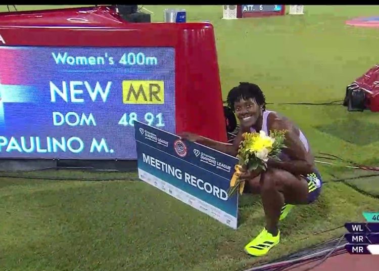 Marileidy Paulino gana los 400 metros y establece récord en la Liga Diamante de Doha