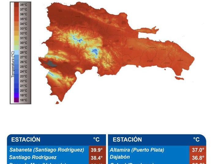 RD registra la temperatura más alta de 2026 con 39.9°C