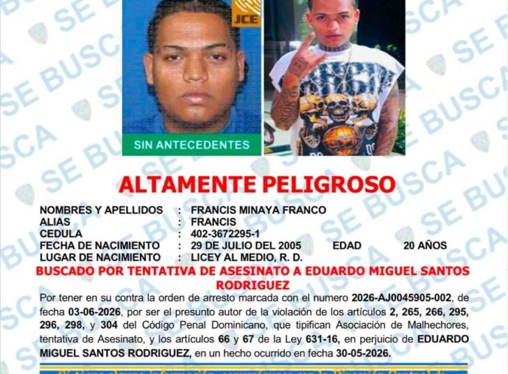 Policía activa cacería contra cinco prófugos acusados de tentativa de homicidio en Santiago