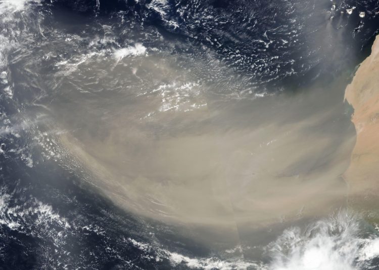 El Polvo del Sahara mantendrá ambiente caluroso y pocas lluvias sobre República Dominicana