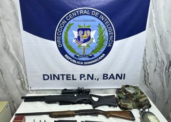 DINTEL y Ministerio Público ocupan armas de fuego, municiones y contrabando en Baní