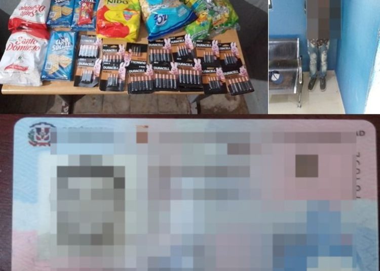 Policía apresa en flagrante delito hombre acusado de intentar sustraer mercancías de establecimiento en San Cristóbal