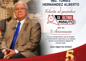 Tomás Hernández felicita a De Último Minuto por su 5to aniversario y destaca su papel en el fortalecimiento del periodismo digital
