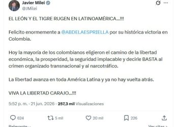 Milei ante eventual triunfo de De la Espriella: El león y el tigre rugen en Latinoamérica