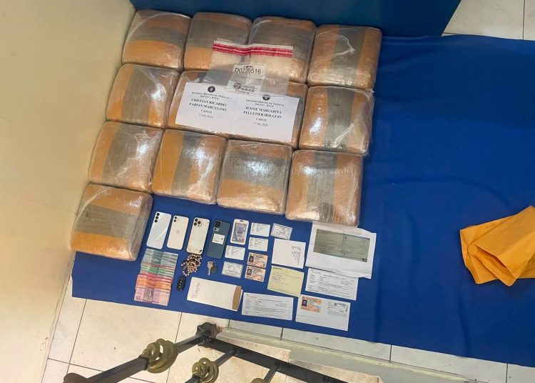 Autoridades incautan 13 pacas de marihuana y arrestan a dos personas en Azua