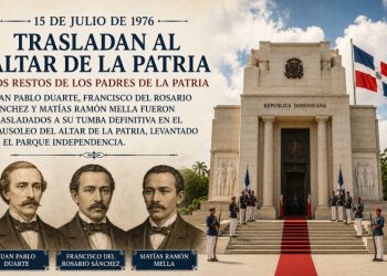 15 de julio de 1976: Trasladan al Altar de la Patria los restos de Duarte, Sánchez y Mella