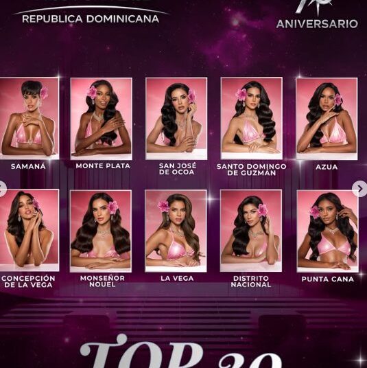 Top 20 de las candidatas del Miss RD Universo 2026