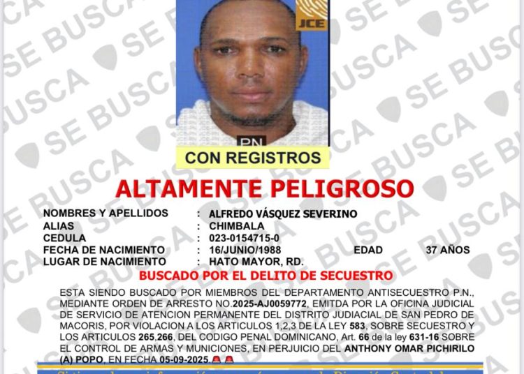 Policía Nacional activa búsqueda de ocho prófugos requeridos por distintos casos de rapto
