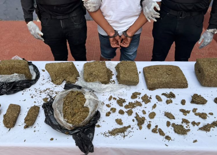 PN ocupa paquetes de presunta marihuana y arresta a un hombre en Capotillo