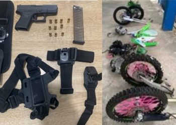 PN ocupa pistola ilegal y otros objetos durante allanamiento conjunto en Barahona