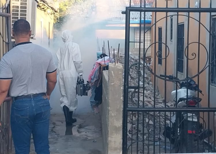 Dirección provincial de Salud Pública intensifica jornada de fumigación en Villa Verde para prevenir el dengue