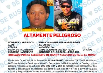 Policía exhorta a “El Gordo” a entregarse por muerte a tiros de un joven en Santiago