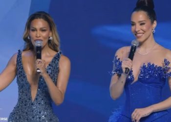 Caroline Aquino y Jessica Pereira se visten de azul en Miss República Dominicana para concienciar sobre el autismo