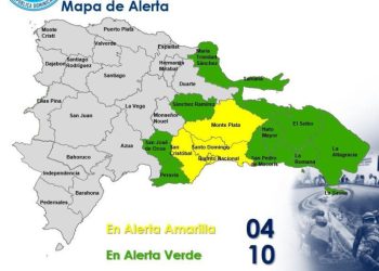 COE eleva a cuatro las demarcaciones en alerta amarilla y mantiene diez en verde por onda tropical